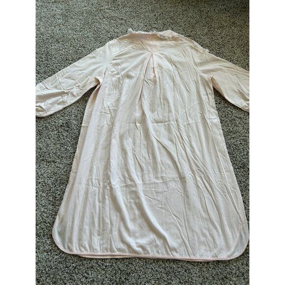 VINTAGE BARBIZON sz M NIGHTGOWN Feathaire Embroidered Lace Donnie Lola PINK F24 - Picture 7 of 9